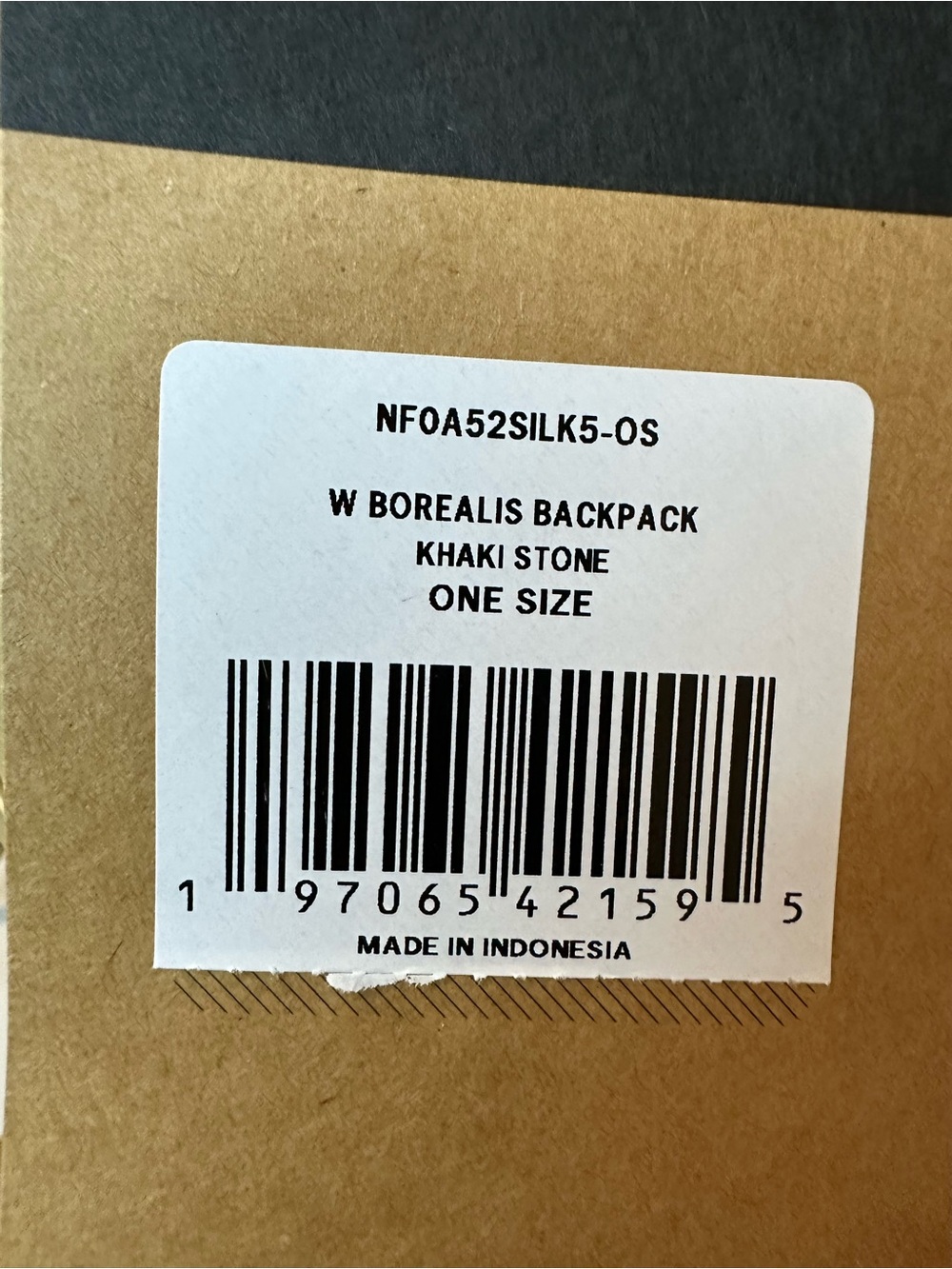 The North Face Men's Khaki stone Everyday Backpack with Bungee Front - Picture 6 of 6